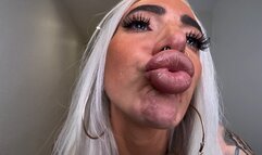 Big Fake lips worship bimbo chav fetish lip filler JOI