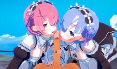 Re Zero: THREESOME with Rem and Ram (3D Hentai)