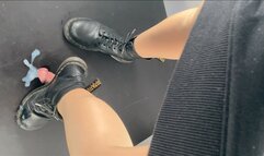 A Bootjob Dream in Doc Martens - Tramplegirl is giving a Shoejob in sheer Nylons and black Doc Martens Boots - CBT and Handjob scenes included - Boot fetish - Boot domination - Huge cumshot - slaveedit