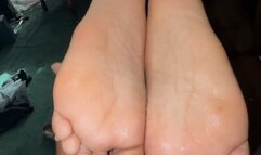 Footjob from another a Stud lesbian big cumshot