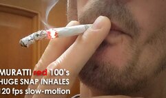 Smoking Muratti red 100s huge snaps IYF 261024 SLOW 120 fps