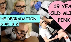 TEENAGER Alice Pink Degradation CLIPS #1-2 by Creepy, dirty, old man USES Hand over MOUTH Smother