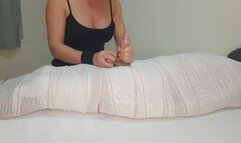 Part3 MUMMIFIED Handjob with interruption of cum for two minutes