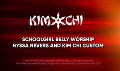 School Girl Belly Worship with Nyssa Nevers and Kim Chi