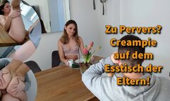 Teenie Creampie FICK mit dem Stiefbruder auf dem Esstisch der Eltern!