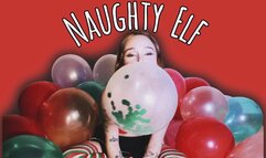 Naughty Elf doing what she's not supposed to do