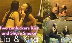 Two Lunfuckers Kiss and Share Smoke