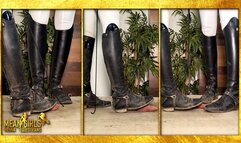 2 Equestrians Crop Domination and Cock Crush with Riding Boots