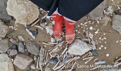 Red Hunter Boots on the Beach