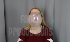 Jamie Lynn Blowing Bubbles in Red Top