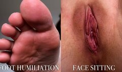 MISTRESS RIDES ON YOUR FACE! FACESITTING AND FOOT HUMILIATION