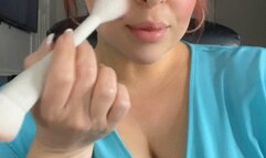 Smoking mommy catches you spying JOI (custom)