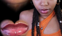 Mesmerizing Plump Lips Worship with Jerk Off Instructions (in Orange Dress) (Goddess Anya Divine)