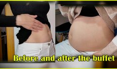 My belly before and after eating