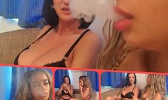 Smoking fetish:Christina and Lisa