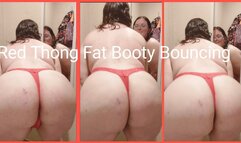 Red Thong Fat Booty Bouncing