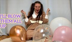 NAUGHTY GIRL WILL BLOW UP ALL THE BALLOONS 4K