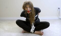 Aya Scarlett - Full Video - Aya Balltied, Ballgagged, and Barefoot