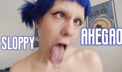 Showering in my spit: drooling deepthroat & ahegao