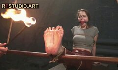 Leya - Bastinado, Roasting Soles with Fire, and Large Ballgag (FULL HD MP4)