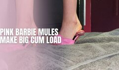 Pink Barbie Mules - Big Cum Load