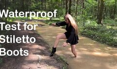 Wet High Heels Boots, Waterproof Test for High Heels Boots, Muddy Boots, Wet White Socks