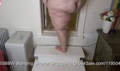 SSBBW Standing Shower Struggle