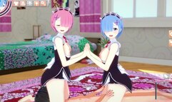 Rezero Rem Ram Creampie 3p Maid Ass Hentai Anime Animation 3d