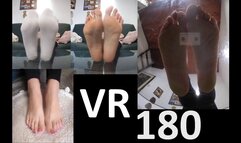 VR180, VR 180 - Her Socks, Feet, Under Glass Feet, Toes and Toenails