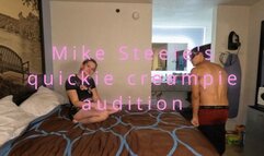 Masked Mike Steele's quickie creampie audition