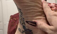 Self Tickled Sole with My Stiletto Nails