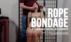 Natalie Carnot: Strict Rope Bondage Shibari Transgirl Tied