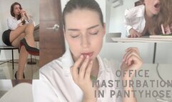 office masturbation in pantyhose