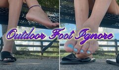 Outdoor Foot Ignore- Ebony Femdom Goddess Rosie Reed Outdoor POV Foot Fetish Sandals Beta Male Ignore- 1080p HD