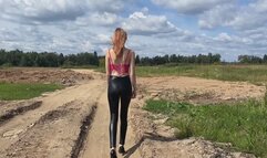 Alina believes that her shoes can be made more sexy only with the help of dirt, she crushes them and destroy