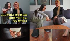 Showing my Mom how to be a Giantess - Giantess Andrea and NEW Giantess Alexandra 1080