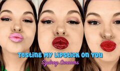 Testing My Lipstick On You - Sydney Screams Tries on 8 Shades of Lipsticks to Kiss You with Lipstick Marks on Tissue - HD 1080 MP4