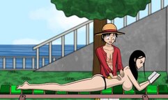 One Slice of Lust (One Piece) V1.6 Part 3 Nico Robin Naked Body taking Sun