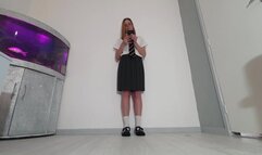 Danielle Schoolgirl Trampling In Different Skirts & Socks & Tights & Shoes FLOOR CAM (4K)