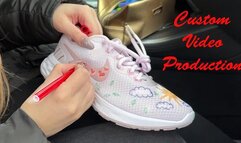 Custom Painted sneakers, ruined sneakers, sneakers play, kicked sneakers