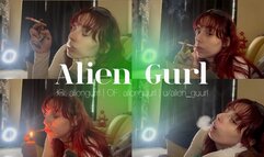 Sexy Smoking and Chatting with you while Laying on the Couch | Alien Girl