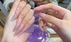 #137 - Long nails playing with slime