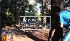 Rosy outdoor casual summer karate selfdefense