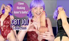 CBT JOI Collection - Female Domination Jerk Off Instruction Ballbusting Games with Femdom Mistress Mystique Hoops - MP4