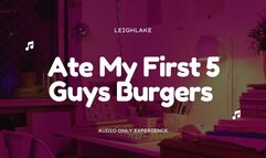 Telling You About Eating My First 5 Guys Burgers - An MP3 Audio Descripton - LeighLake