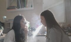 SMOKING YULIANA AND SEPTEMBER NOSE EXHALES