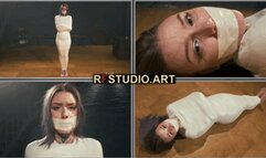 Astrid in a Sleek Microfoam Cocoon Part 1 - Sweet Struggling in Tight Wrappings (UHD 4K MP4)