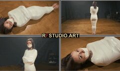 Astrid in a Sleek Microfoam Cocoon Part 1 - Sweet Struggling in Tight Wrappings (FULL HD MP4)