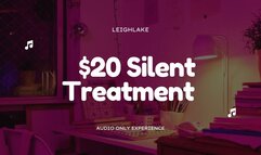 $20 Silent Treatment - Ignore Fetish Audio - LeighLake