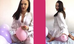 Light and airy popping of booty balloons